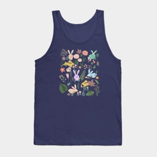 Bunnies In The Springtime Garden Tank Top